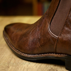 Stivaletti Chelsea da uomo in pelle pieno fiore | Stile classico slip-on