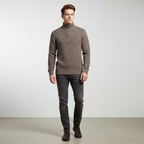 Maglione pullover classico con mezza zip da uomo
