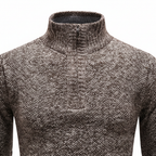 Maglione pullover classico con mezza zip da uomo