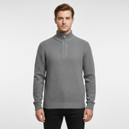 Maglione pullover classico con mezza zip da uomo