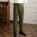 Pantaloni classici da uomo in velluto a coste con vita regolabile