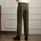 Pantaloni classici da uomo in velluto a coste con vita regolabile
