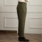 Pantaloni classici da uomo in velluto a coste con vita regolabile