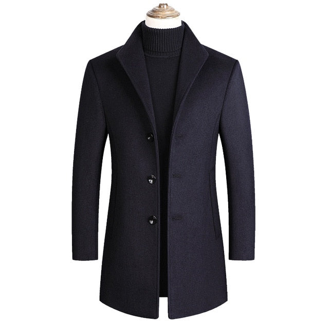 Cappotto invernale lungo classico da uomo per uno stile senza tempo