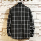 Camicia classica in flanella abbottonata scozzese da uomo