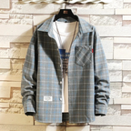 Camicia classica in flanella abbottonata scozzese da uomo