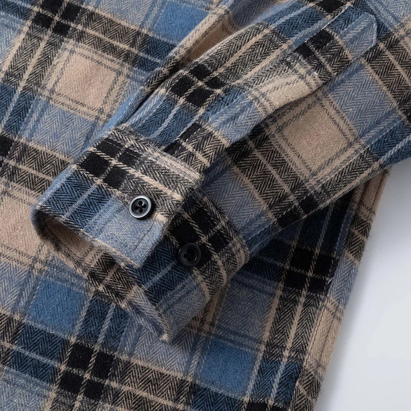 Camicia classica in flanella scozzese da uomo | Stile e comfort senza tempo