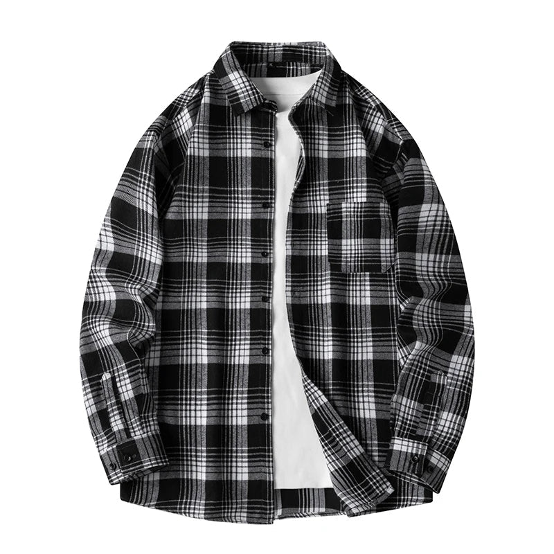 Camicia classica in flanella scozzese da uomo | Stile e comfort senza tempo