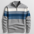 Pullover classico da uomo con zip a un quarto per stratificazione