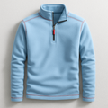 Classico pullover da uomo con zip a un quarto per il comfort quotidiano