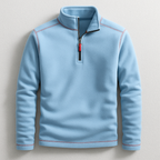 Classico pullover da uomo con zip a un quarto per il comfort quotidiano