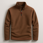 Classico pullover da uomo con zip a un quarto per il comfort quotidiano