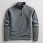 Classico pullover da uomo con zip a un quarto per il comfort quotidiano