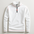 Classico pullover da uomo con zip a un quarto per il comfort quotidiano