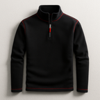 Classico pullover da uomo con zip a un quarto per il comfort quotidiano