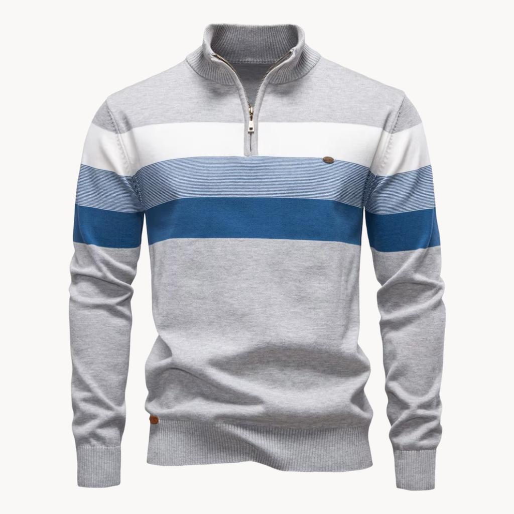 Maglione classico da uomo con zip a un quarto - Stile disinvolto