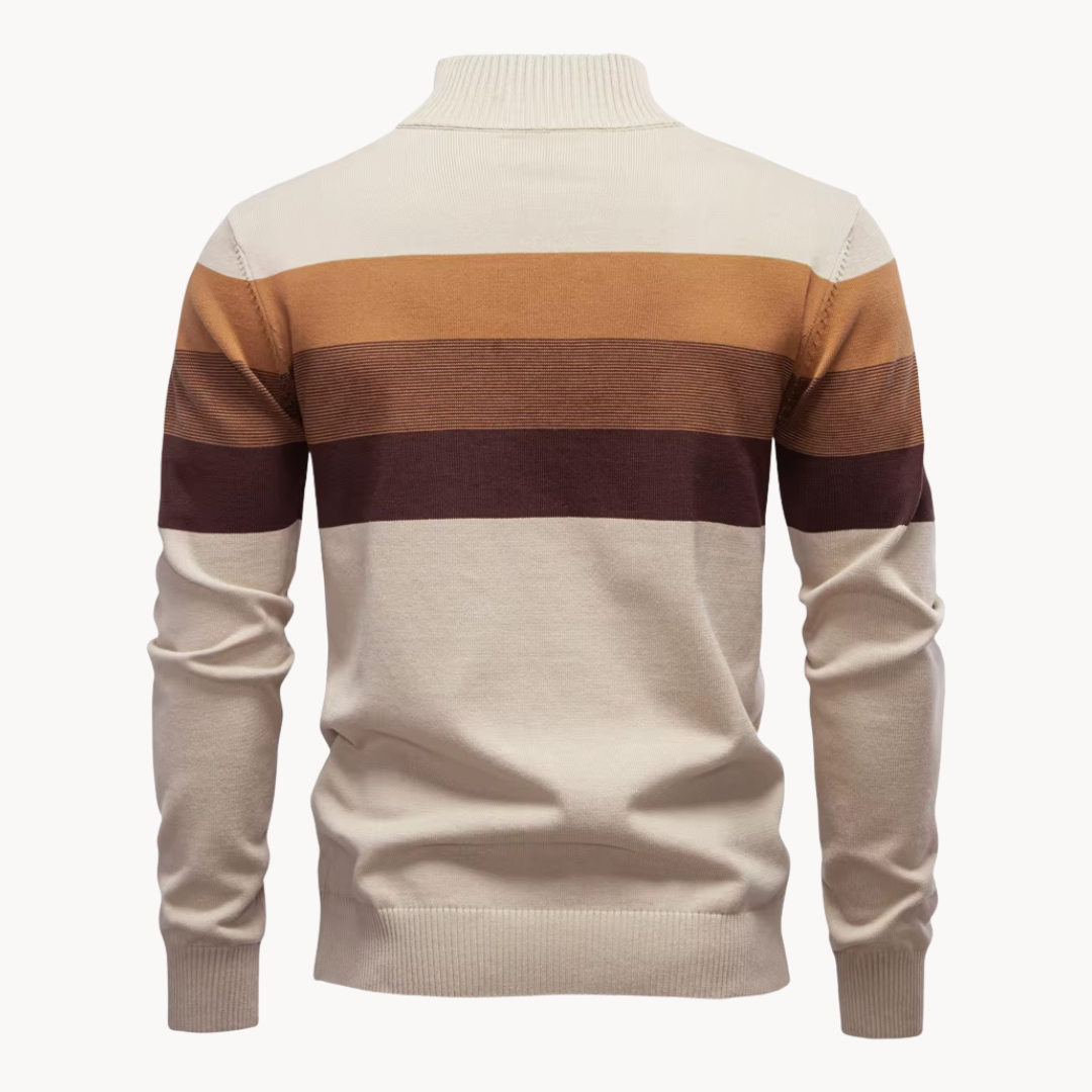 Maglione classico da uomo con zip a un quarto - Stile disinvolto