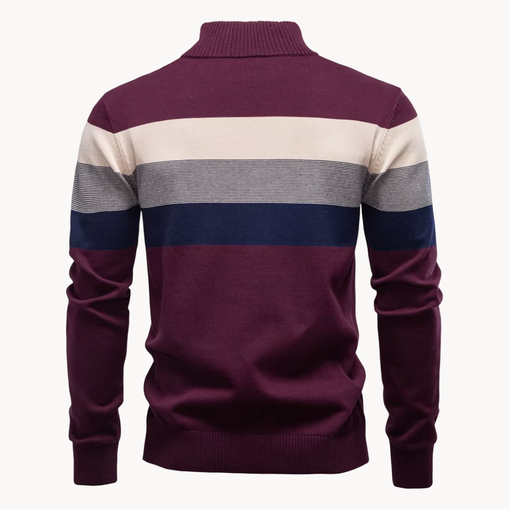 Maglione classico da uomo con zip a un quarto - Stile disinvolto