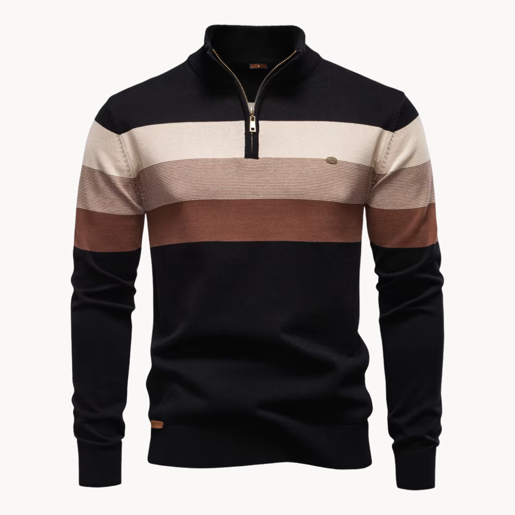 Maglione classico da uomo con zip a un quarto - Stile disinvolto