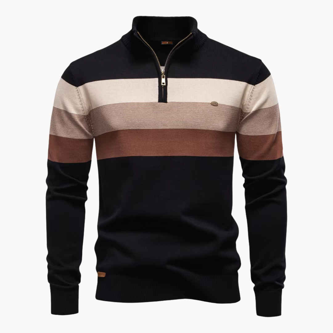 Maglione classico da uomo con zip a un quarto - Stile disinvolto