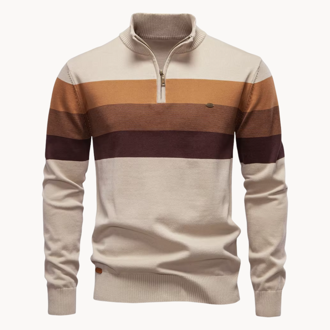 Maglione classico da uomo con zip a un quarto - Stile disinvolto