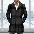 Cappotto classico a quadri da uomo