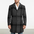 Cappotto classico a quadri da uomo