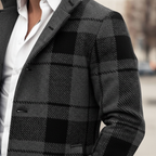 Cappotto classico a quadri da uomo