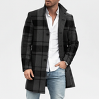 Cappotto classico a quadri da uomo