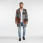 Cappotto classico a quadri da uomo