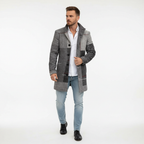 Cappotto classico a quadri da uomo