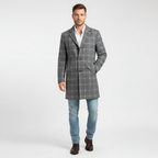 Cappotto classico a quadri da uomo