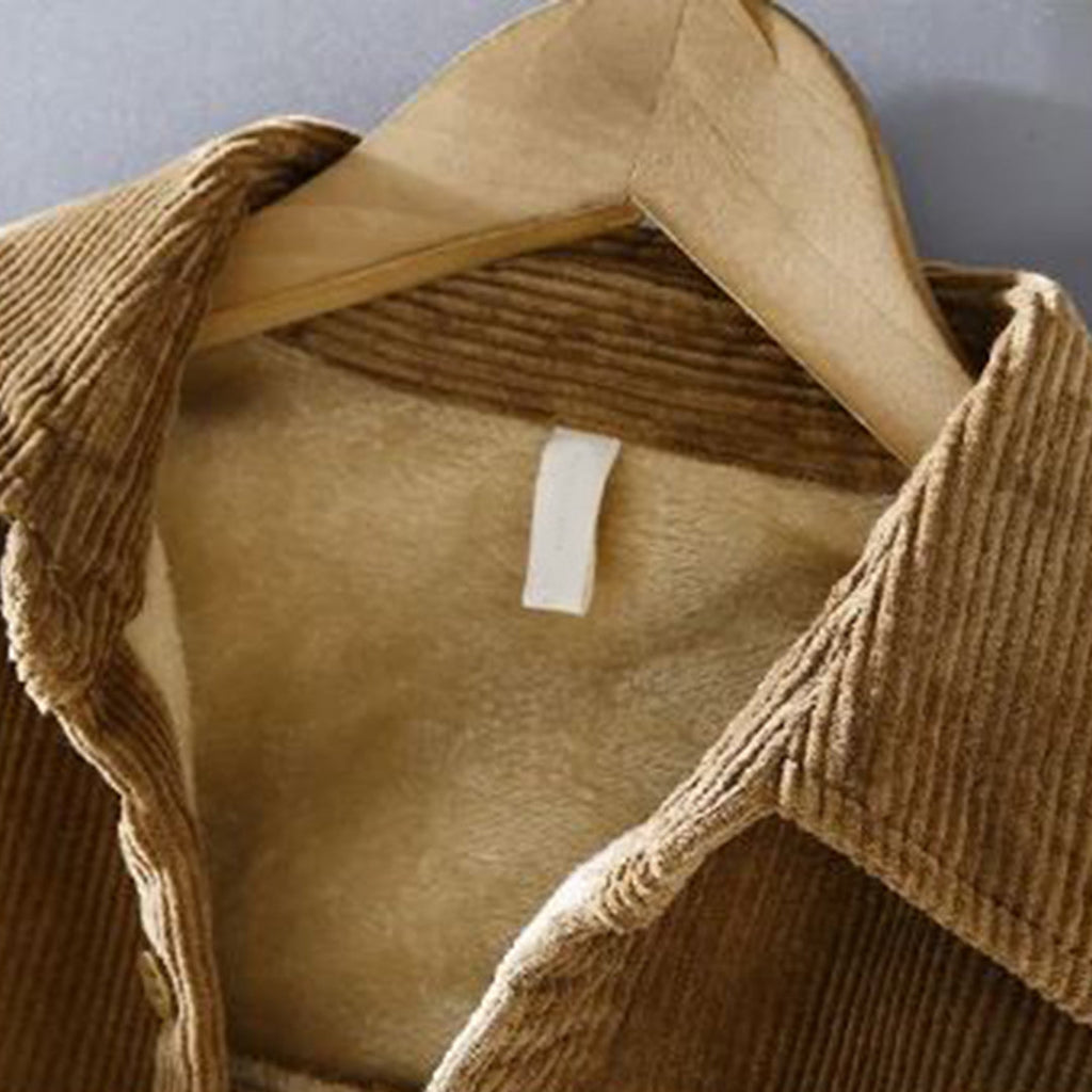 Giacca classica a coste da uomo per il comfort autunnale e invernale