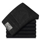 Pantaloni classici da uomo in velluto a coste elasticizzati per uno stile casual elegante