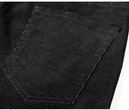 Pantaloni classici da uomo in velluto a coste elasticizzati per uno stile casual elegante