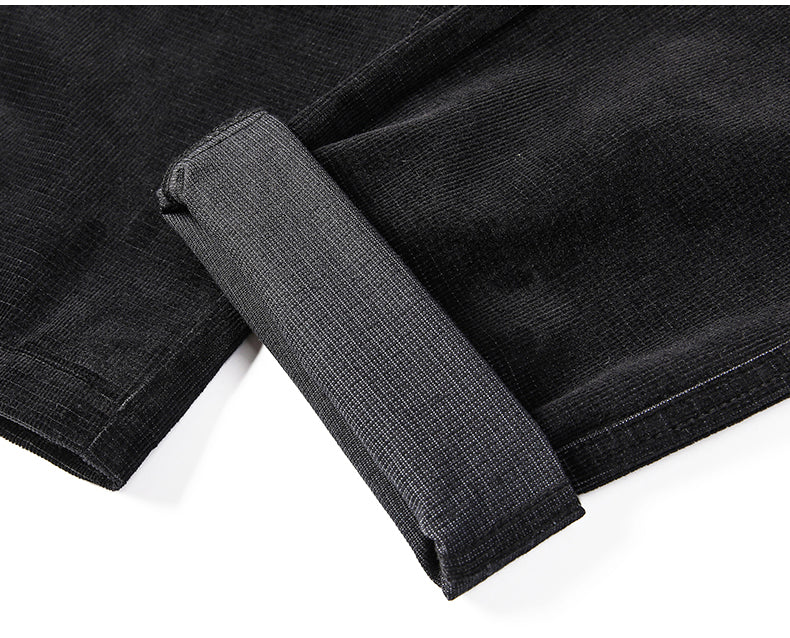 Pantaloni classici da uomo in velluto a coste elasticizzati per un comfort che dura tutto il giorno