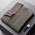 Maglione cardigan a righe classico da uomo