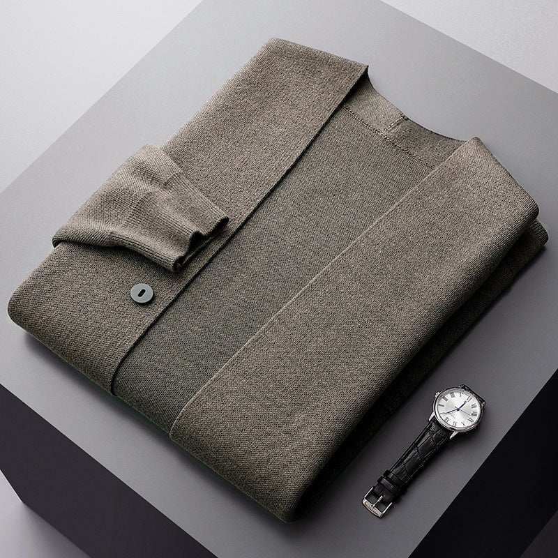 Maglione cardigan a righe classico da uomo