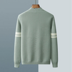 Maglione cardigan a righe classico da uomo
