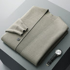 Maglione cardigan a righe classico da uomo