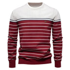 Maglione pullover classico a righe da uomo