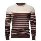 Maglione pullover classico a righe da uomo