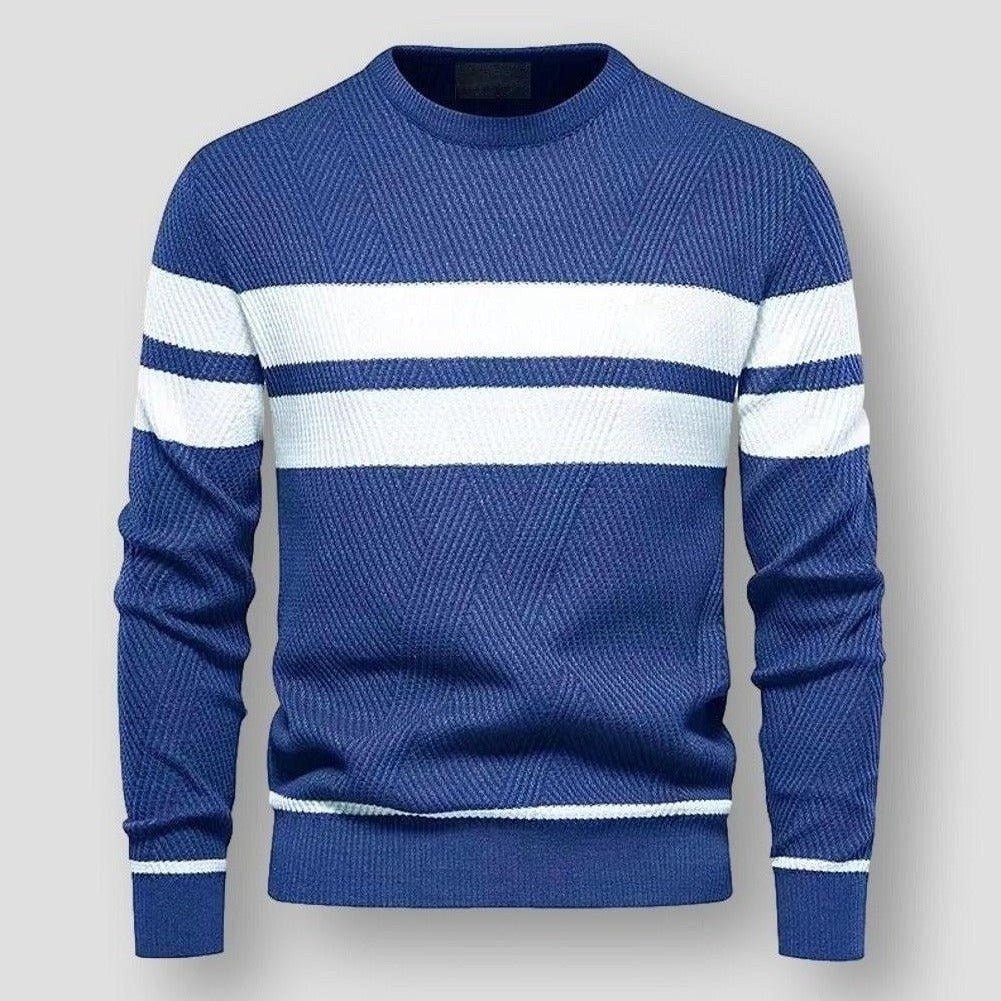 Maglione classico a righe da uomo per uno stile disinvolto
