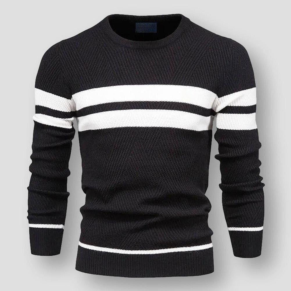 Maglione classico a righe da uomo per uno stile disinvolto