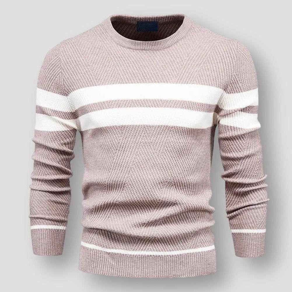 Maglione classico a righe da uomo per uno stile disinvolto