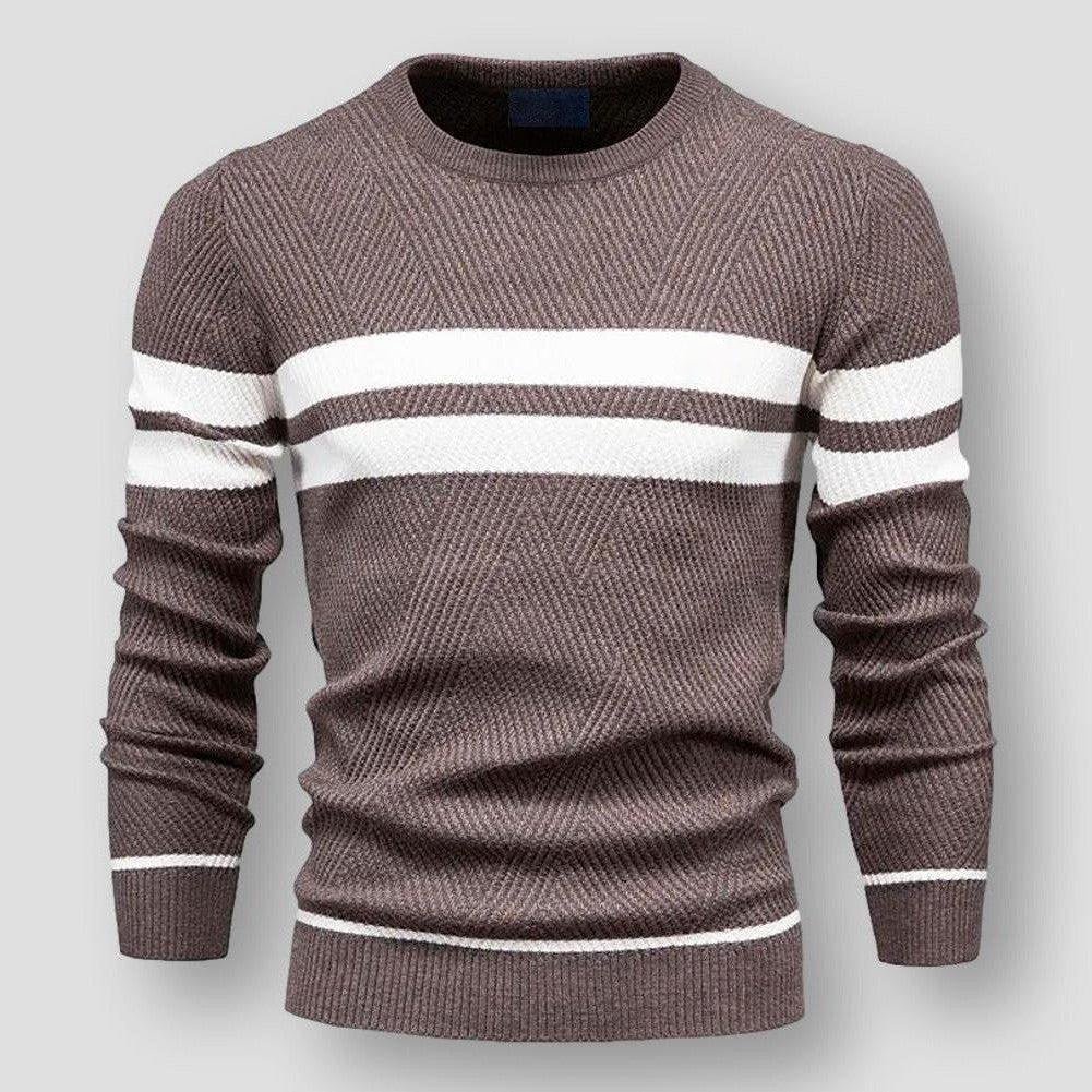 Maglione classico a righe da uomo per uno stile disinvolto