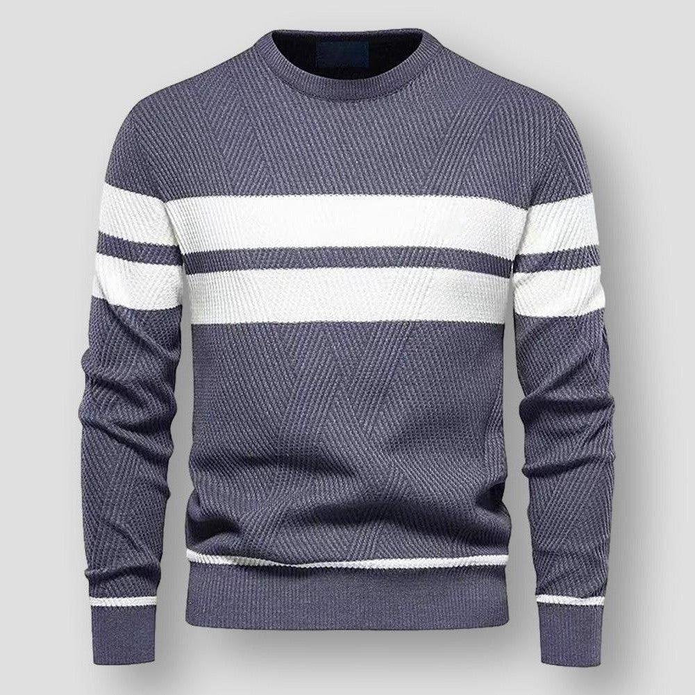 Maglione classico a righe da uomo per uno stile disinvolto