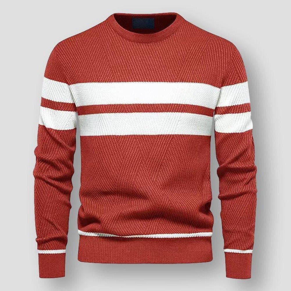 Maglione classico a righe da uomo per uno stile disinvolto