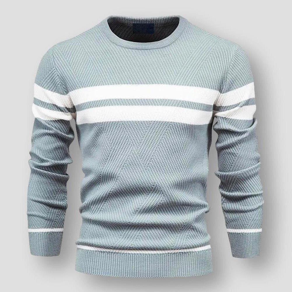 Maglione classico a righe da uomo per uno stile disinvolto