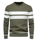Maglione classico a righe da uomo per uno stile disinvolto